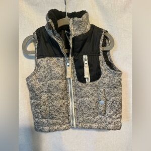 Little Lad Black and Gray Puffer Vest